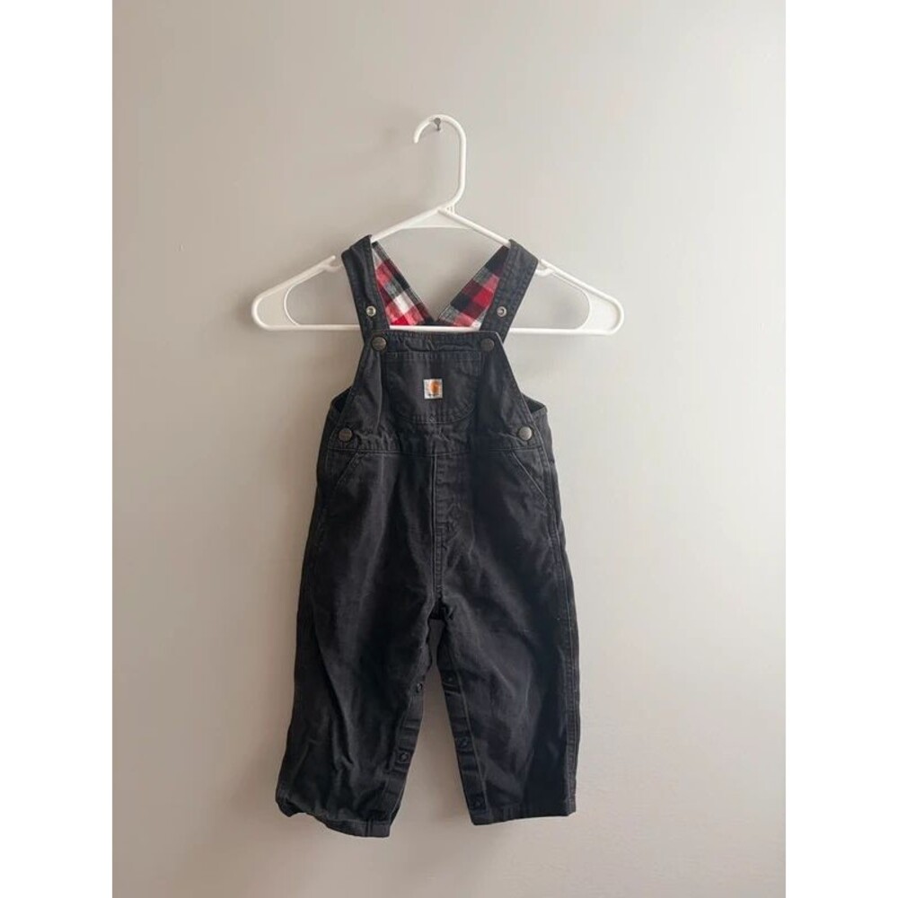 Carhartt Baby Black Corduroy Flannel-Lined Overalls - Size 24M, fall, outdoors